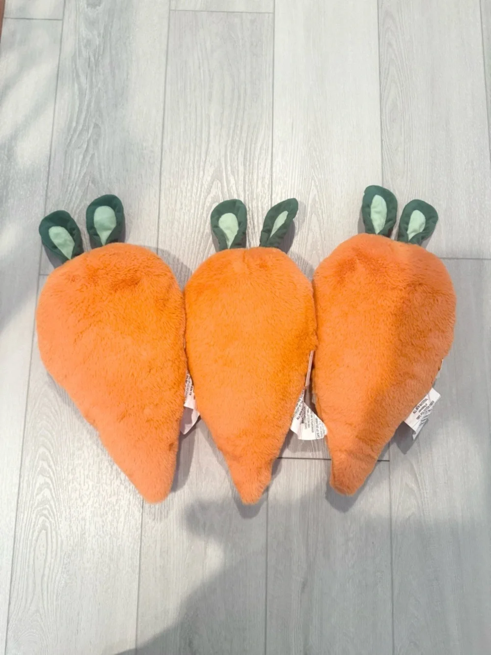 Lot of 3 NWT Plush Carrot Easter Themed Decor Pillows - Viral Find